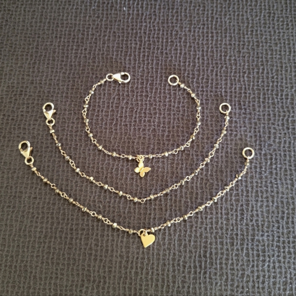 ✨️HP✨️ Dainty Gold💛 Pyrite Bracelet Trio3️⃣ - NWOT